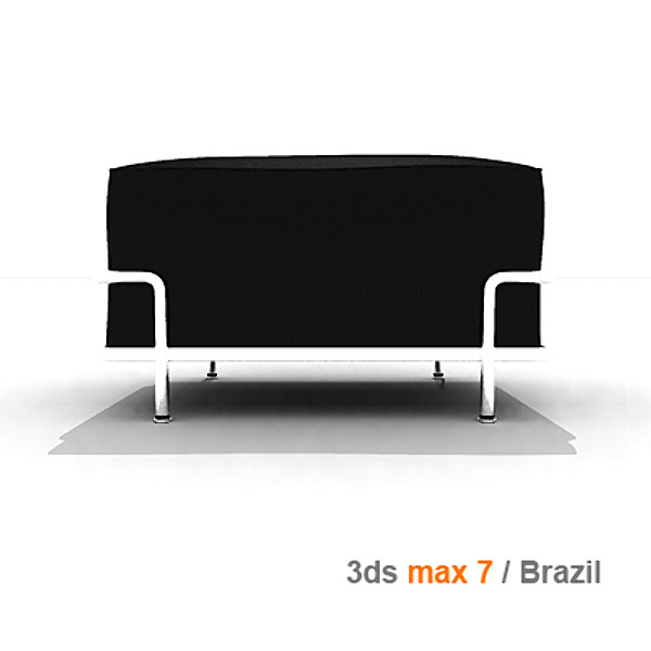 3d model le corbusier ottoman - lc2 ottoman by lajhar